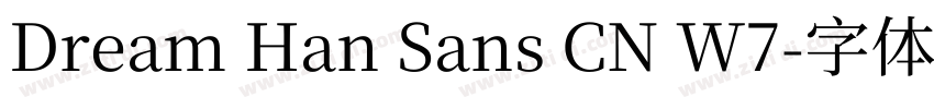 Dream Han Sans CN W7字体转换